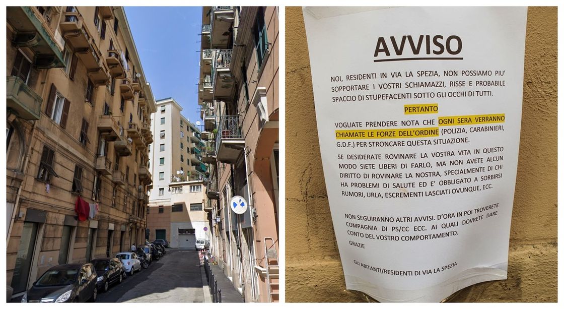 Sampierdarena, via La Spezia si ribella al rumore e agli assembramenti notturni