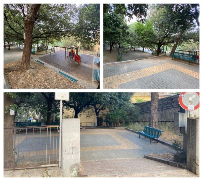 Troppi schiamazzi nei giardini Buonvicini nel quartiere di San Teodoro: i residenti della zona pensano di chiuderli con dei cancelli