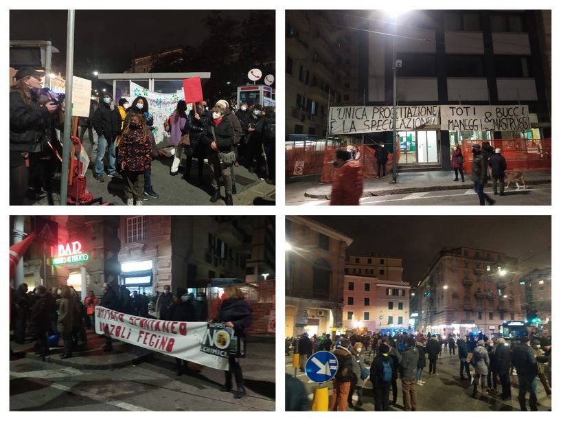 Petrolchimico, 500 in piazza per dire no al trasferimento a Sampierdarena (FOTO e VIDEO)