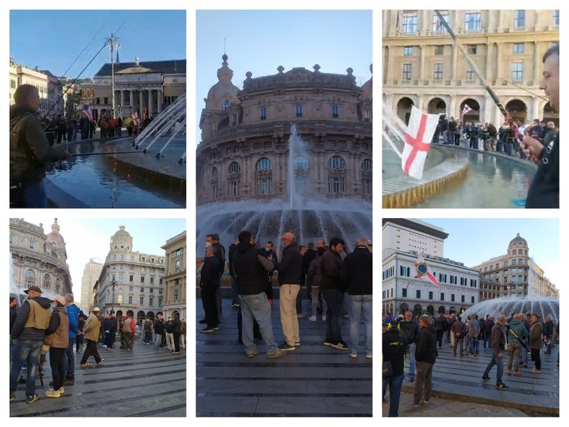 Nella città del 'Pescatore' di De Andrè è vietato pescare, flash mob di protesta nella fontana di piazza De Ferrari (FOTO e VIDEO)