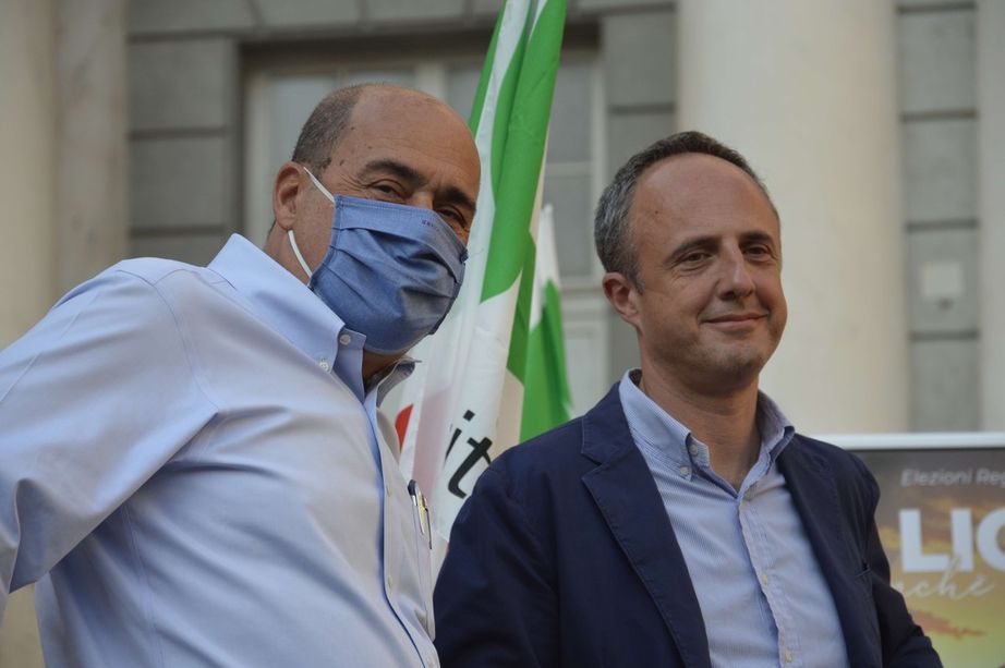 Zingaretti a Genova: &quot;I candidati sostenuti dal Pd unica alternativa alle destre&quot; (VIDEO e FOTO)