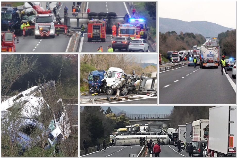 Incidente tra tir sulla A10: un morto e un ferito grave. Viabilità paralizzata (FOTO e VIDEO)