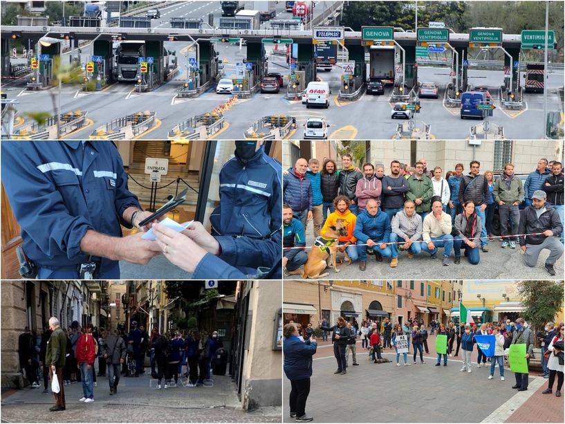 Nessun blocco al confine e nessun disagio nei servizi in provincia, la protesta ha fatto flop: un ‘green pass day’ tranquillo a Ponente (Foto)