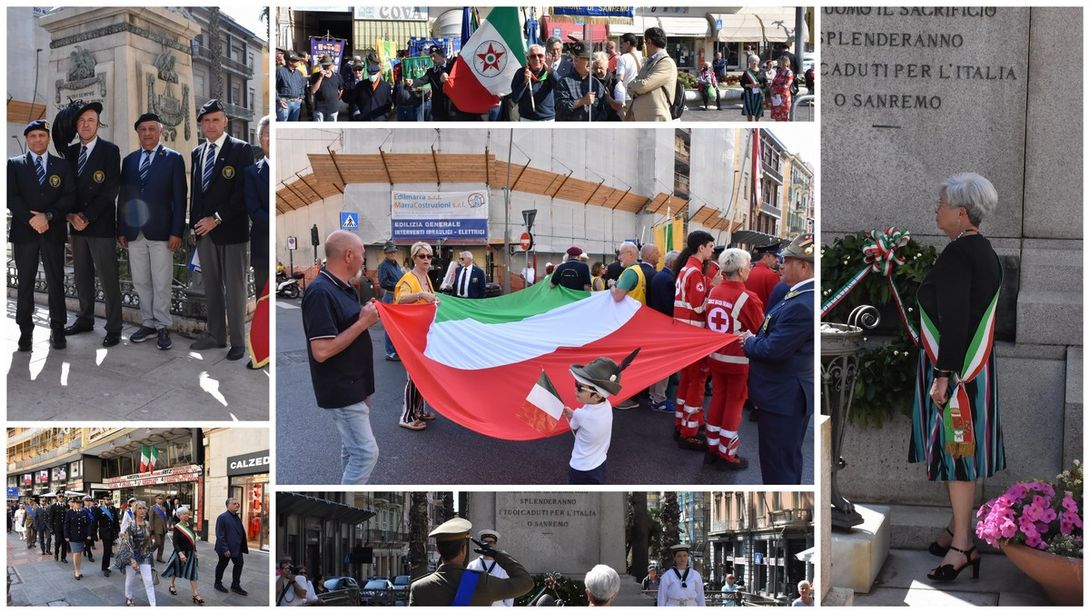 Sanremo: Festa della Repubblica con pochi presenti ma finalmente torna la sfilata in città come per il 25 aprile (Foto e Video)