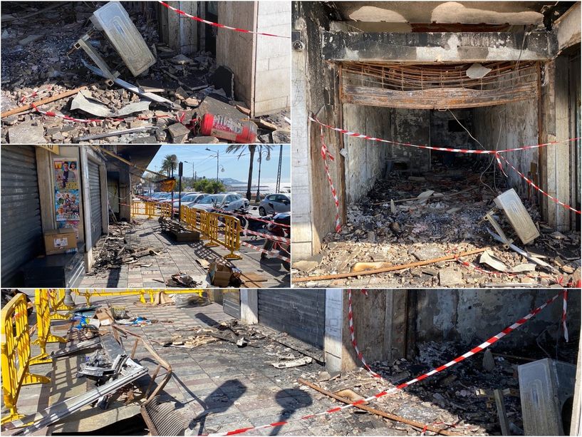 Sartoria distrutta da un incendio a Sanremo: fiamme partite dal surriscaldamento di trielina, titolare ricoverata a ‘Villa Scassi’ (Foto e Video)