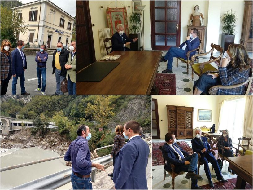 Il vice presidente della Camera Ettore Rosato in visita nelle zone colpite dall’alluvione, questa sera la firma dello stato di emergenza (Foto e Video)