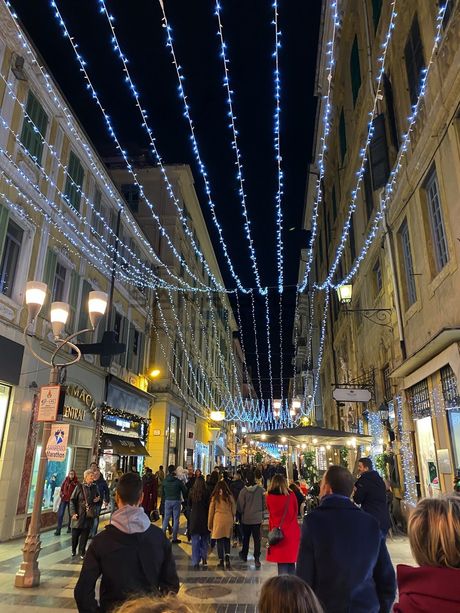 70° Festival di Sanremo: nella notte l’installazione della luminaria con il testo di “Nel blu dipinto di blu” in via Matteotti. Giovedì sera l'accensione