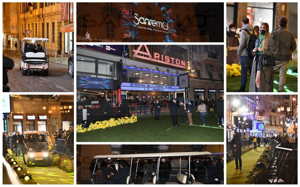 Sanremo: scende la sera e scattano le prove per la 'prima', Amadeus porterà i Måneskin su un'auto elettrica (Foto)