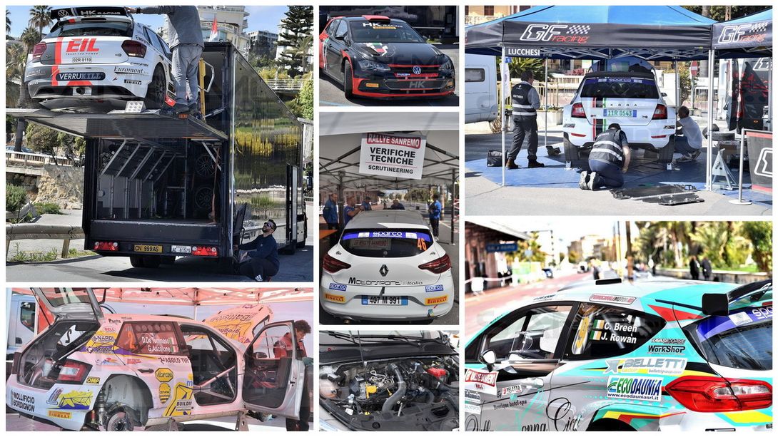 69° Rallye Sanremo: tutti pronti per il via all’ombra del Casinò, ecco le immagini delle verifiche tecniche