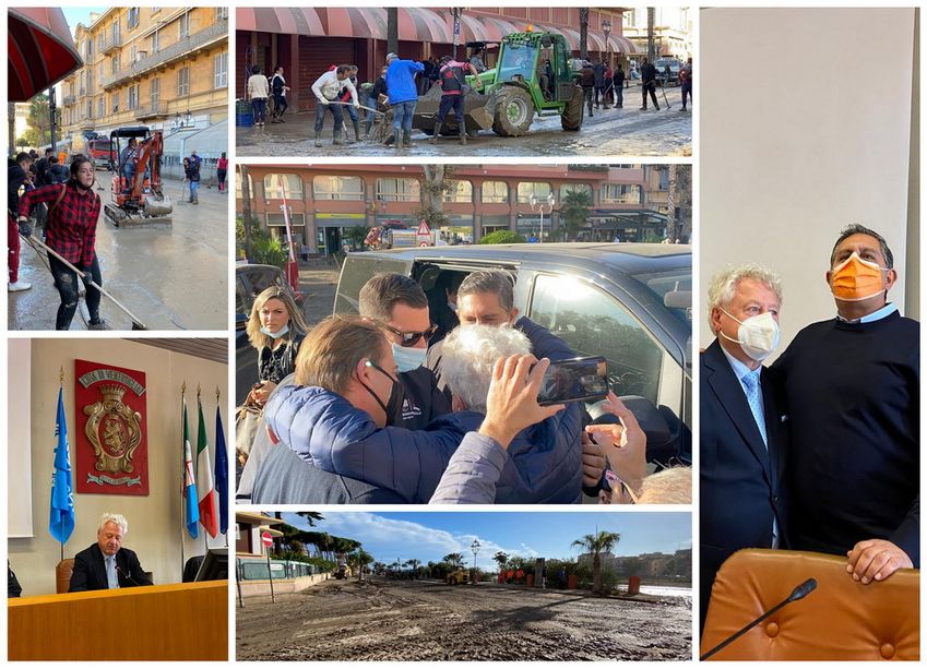 Ventimiglia: prima stima dei danni a 54 milioni di euro, intanto in città ecco gli angeli ‘ventemigliusi’ del fango (Foto e Video)