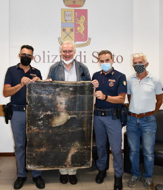 Sanremo: trovata e restituita al Duca Borea D'Olmo la tela del '700 rubata nei giorni scorsi dal palazzo (Foto)