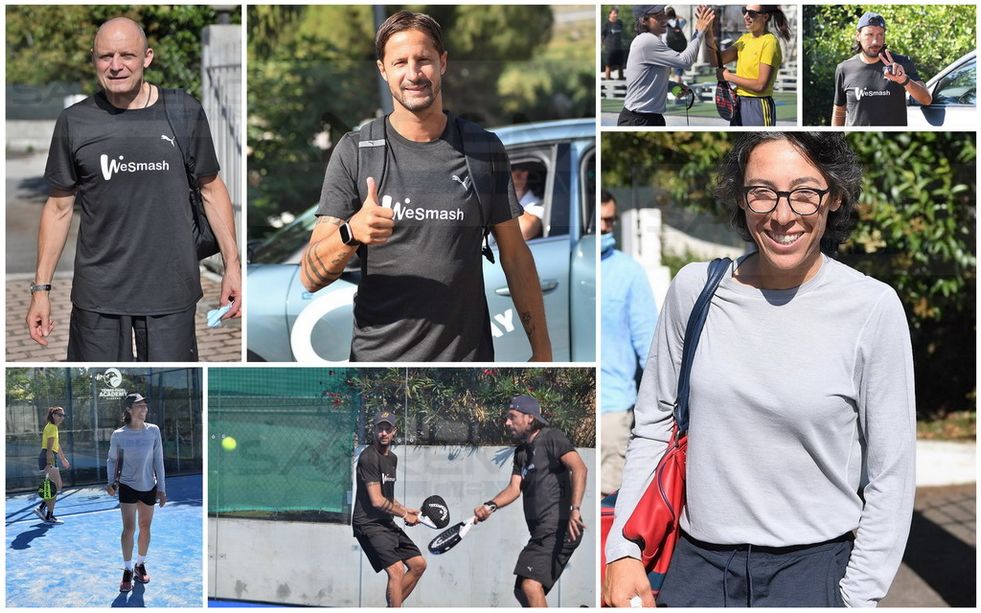 Sanremo: la tennista Francesca Schiavone e tanti ex campioni di calcio oggi nella sfida a Padel (Foto)