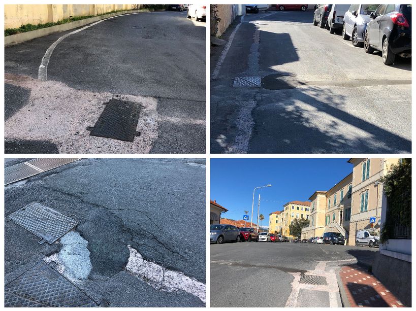 Imperia: asfalto riparato male dopo i lavori, si alza la protesta “Avremo la fibra in casa, ma paghiamo il prezzo di avere strade da terzo mondo&quot; (Foto)
