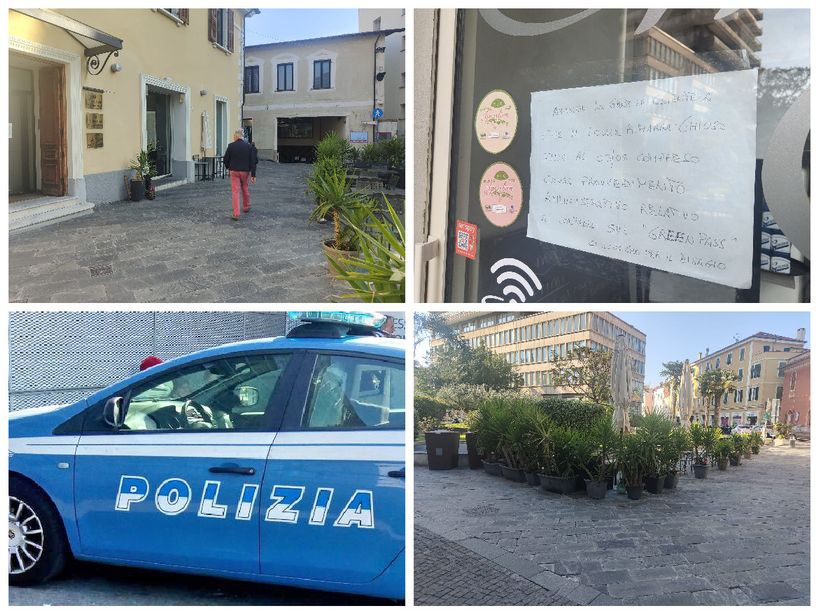 Imperia, uso scorretto delle mascherine e cliente senza green pass, la polizia chiude per 5 giorni il 'Caffè Cicò' a Oneglia (foto)