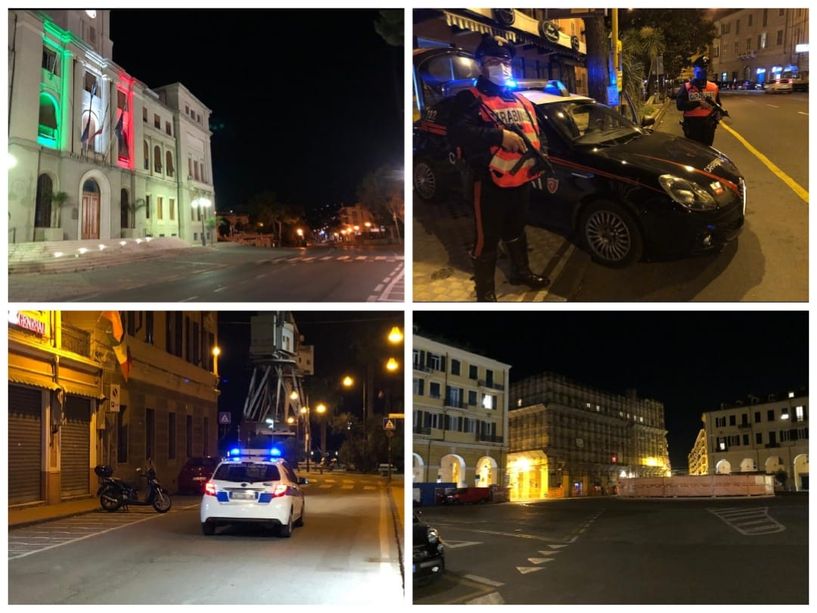 Coronavirus, Imperia: prima notte di coprifuoco e la città si è 'spenta'. Numerosi i controlli delle forze dell'ordine sul territorio (Foto)