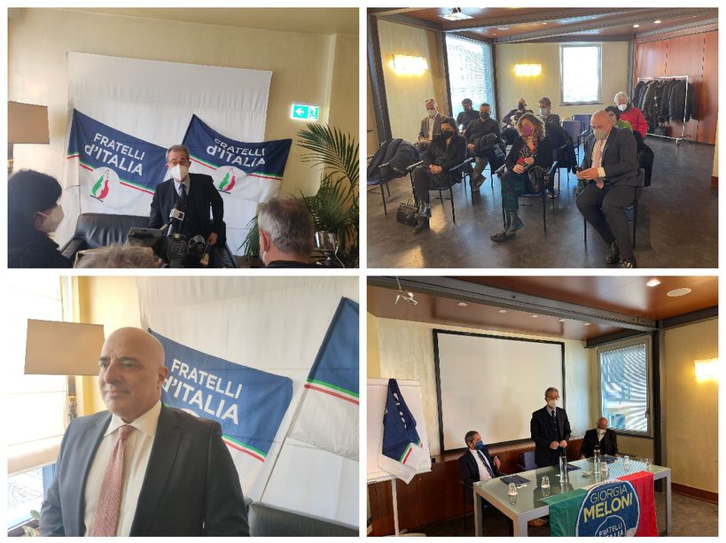 Da Imperia l’ultimatum di Fratelli d’Italia a Toti: Rosso “La smetta di pensare alla politica e faccia il presidente della Regione” (foto e video)