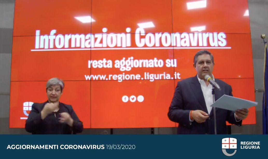 Coronavirus, Toti: "In arrivo 5 milioni di mascherine, casi in crescita perché aumentati i tamponi" (video) Coronavirus, Toti: "In arrivo 5 milioni di mascherine, casi in crescita perché aumentati i tamponi" (video)
