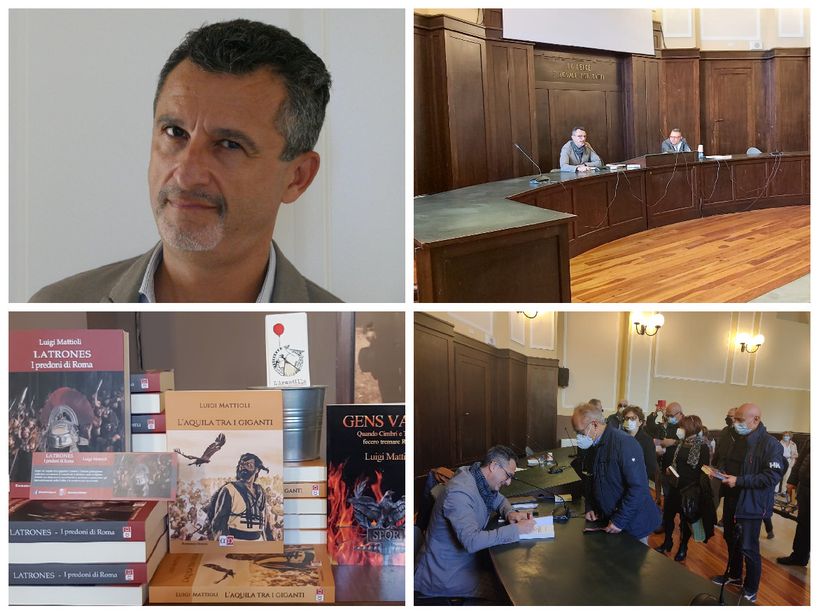L’imperiese Luigi Mattioli astro nascente del romanzo storico: presentato alla Lagorio il suo ultimo libro, ‘Latrones, i predoni di Roma’ (foto) L’imperiese Luigi Mattioli astro nascente del romanzo storico: presentato alla Lagorio il suo ultimo libro, ‘Latrones, i predoni di Roma’ (foto)