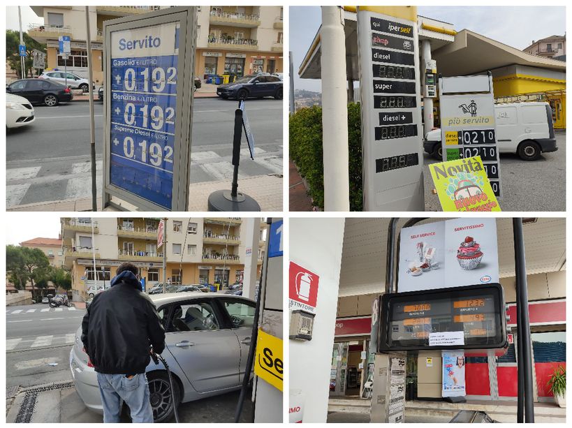 Ondata di aumenti del carburante, criticità anche nell’imperiese: “Situazione drammatica per i distributori e i clienti, i prezzi ci vengono imposti” (foto)