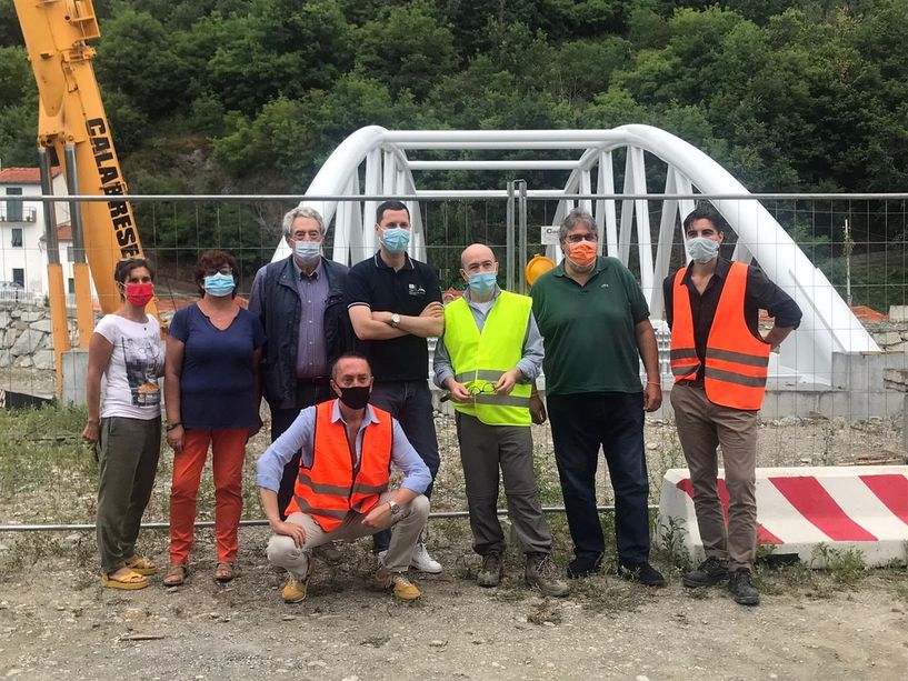 Murialdo, sopralluogo dell'assessore regionale Giampedrone al nuovo ponte delle Fucine (FOTO e VIDEO)