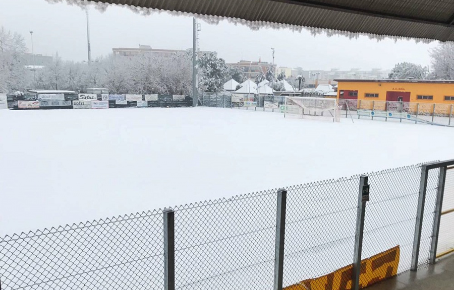 Calcio, Serie D: nevicate in basso Piemonte. UFFICIALE il rinvio di Bra - Vado