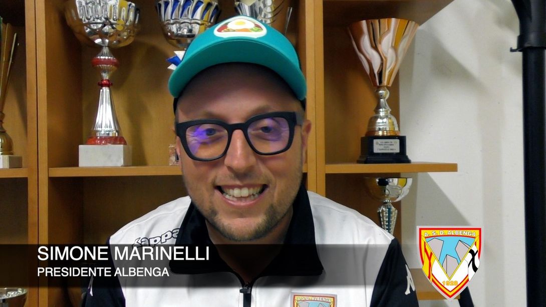 Calcio, Albenga. La prima intervista da presidente di Simone Marinelli: "Innamorato di questa piazza nel giro di due mesi. Qui per fare la storia" (VIDEO)