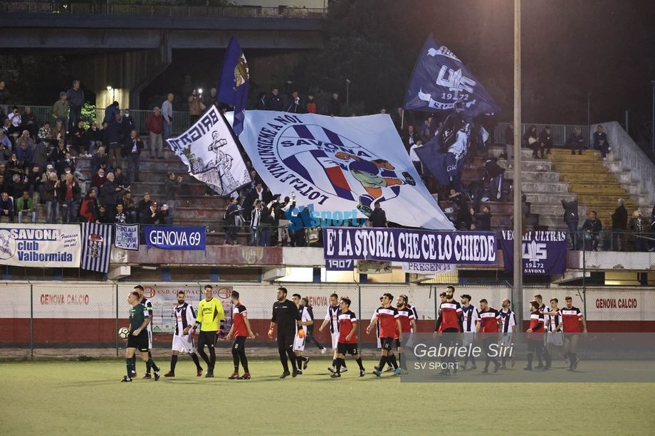Calcio, Savona. Le foto e i video della magica coreografia al &quot;Cige Demartini&quot;