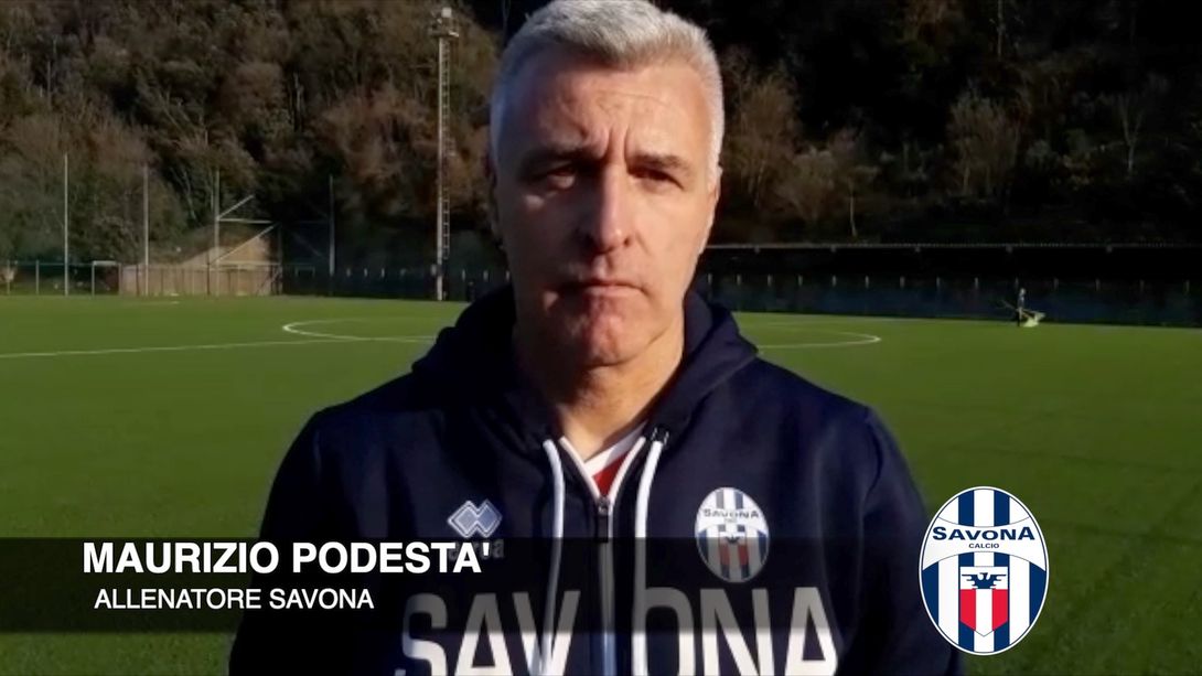Calcio, Savona. Ripartenza al meglio per Podestà dopo lo stop Covid: &quot;Era un'incognita, si iniziano a vedere i principi di gioco&quot; (VIDEO)