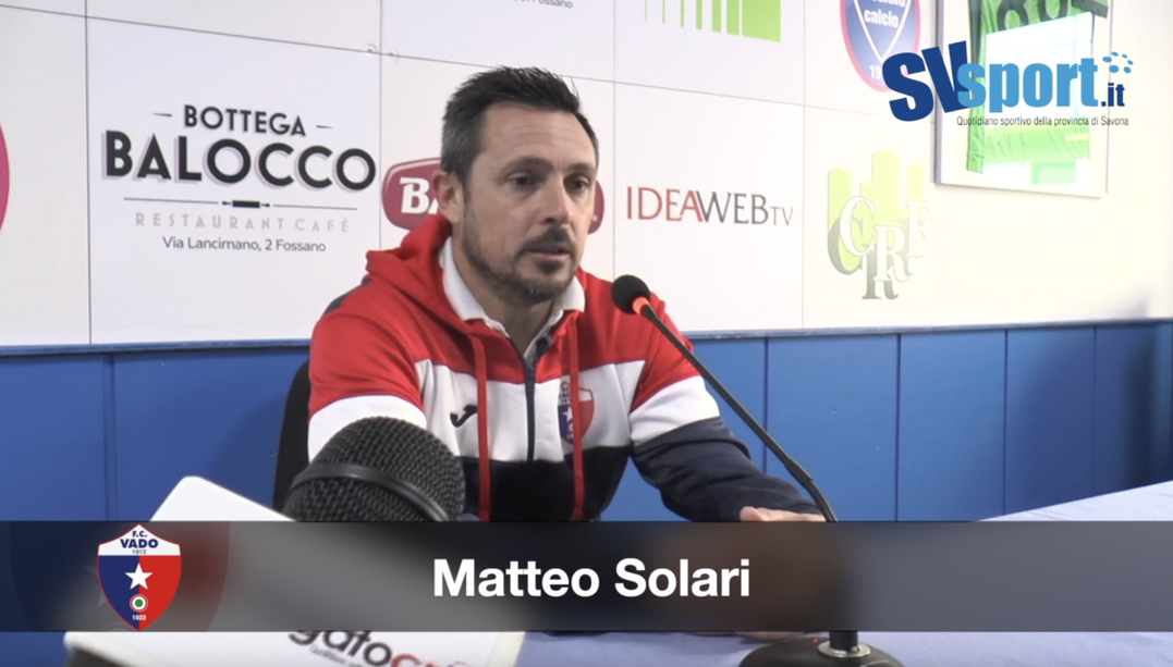 Calcio, Vado. Un buon primo tempo soddisfa Solari: "Peccato non averla sbloccata, ma è stato importante non perdere" (VIDEO)