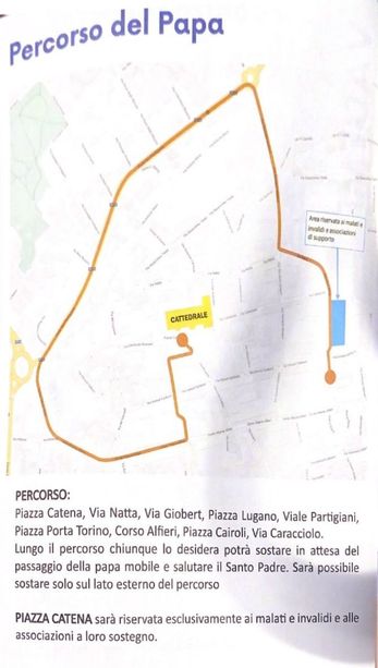 Ecco tutte le informazioni sulla visita astigiana di Papa Francesco (Articolo in aggiornamento) Ecco tutte le informazioni sulla visita astigiana di Papa Francesco (Articolo in aggiornamento)