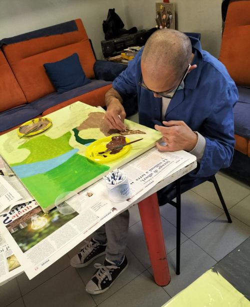 Gli ospiti del Cst di Perosa Argentina dipingono le leggende locali