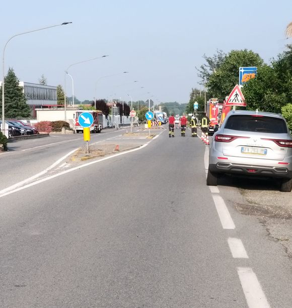 Luserna San Giovanni: fuga di gas al distributore Ip di via Primo Maggio Luserna San Giovanni: fuga di gas al distributore Ip di via Primo Maggio