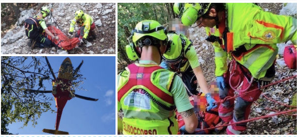 Escursionista cade tra le rocce nella zona del Monte Ganna: soccorso alpino ed elicottero in azione