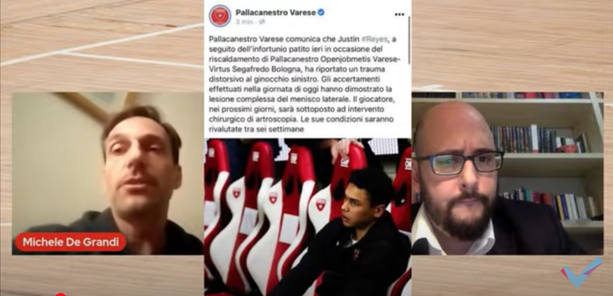 VIDEO Ultima Contesa: l'infortunio a Reyes spiegato dal dottor De Grandi. Tegola per i biancorossi. Seravalli: «Questa Varese se la può giocare con tutti»