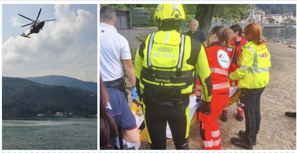 FOTO. Ragazzo si inabissa nelle acque del lago a Porto Ceresio e annega