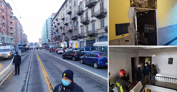 Torino, sgomberata la palazzina occupata di corso Giulio Cesare 45: all'interno 48 persone [FOTO e VIDEO]