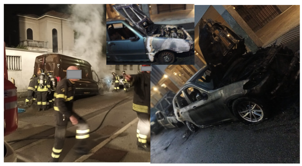 VIDEO E FOTO. Veicoli in fiamme, paura nella zona di via Culin a Busto