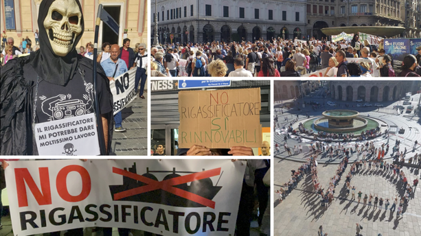 Rigassificatore, la discussione in consiglio regionale. Toti all’opposizione: “Siete quelli che dicono sì Roma e no a Genova” (Foto)