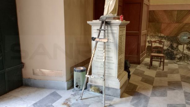 Incendio all’oratorio dei Bianchi, i carabinieri al lavoro: al vaglio le telecamere della zona (Foto)