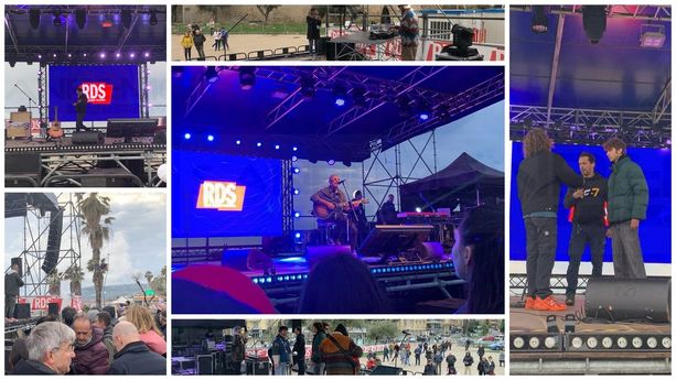 Sanremo: tutto pronto a Pian di Nave per il Capodanno in piazza di stasera, poco fa il sound check (Foto e Video)