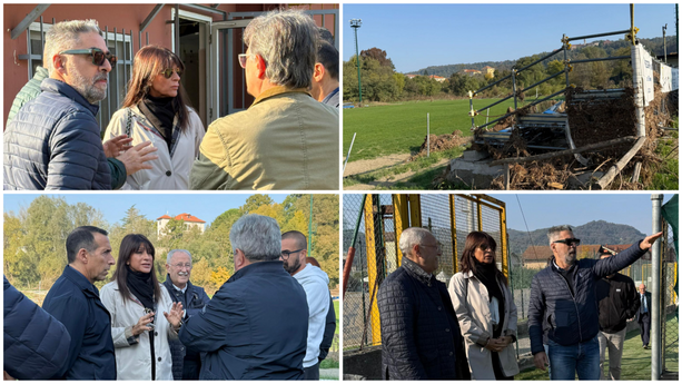Campi sportivi danneggiati dall’alluvione, sopralluogo dell’assessore Ferro a Cairo e Dego (FOTO) Campi sportivi danneggiati dall’alluvione, sopralluogo dell’assessore Ferro a Cairo e Dego (FOTO)