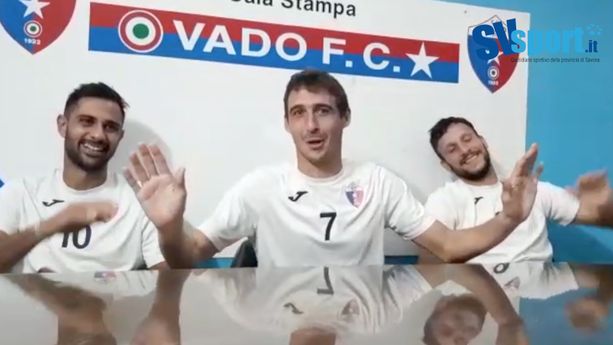 Calcio, Vado. I tre tenori in conferenza stampa. Capra, Lo Bosco e Di Renzo in coro dopo il 2-1 al Gozzano: "Una grande prova d'organico" (VIDEO)
