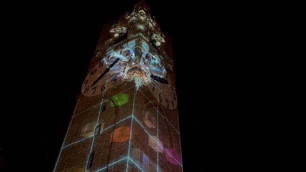 A Mondovì la Torre del Belvedere si accende con le luci di &quot;Cuneo Provincia Futura&quot; [FOTO E VIDEO]