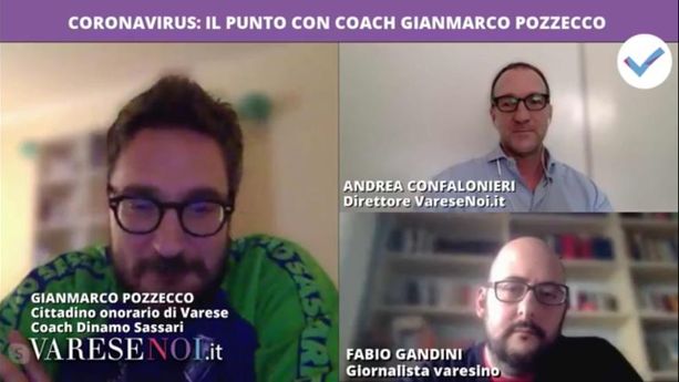 VIDEO. Pozzecco in diretta a VareseNoi: «A giugno mi sposo. Il problema non è giocare ancora ma rinunciare tutti a qualcosa e salvare le società. Sento che tornerò a Varese»