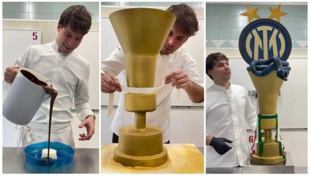 VIDEO Lo scudetto è più dolce quando è di cioccolato: così Andrea Buosi celebra la seconda stella dell’Inter VIDEO Lo scudetto è più dolce quando è di cioccolato: così Andrea Buosi celebra la seconda stella dell’Inter