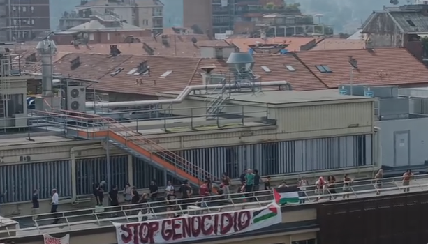 Tensioni alla vigilia del corteo pro-Pal: attivisti sul retro della Collins Aerospace [FOTO e VIDEO]