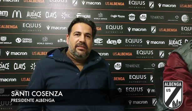 Calcio, Albenga. Il presidente Cosenza ai tifosi: &quot;Le voci sulla società? Onoreremo i nostri impegni. La trattativa con Pino Parrelli si è fermata subito&quot; (VIDEO)