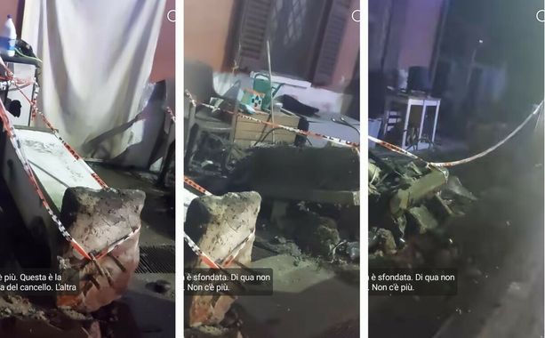 Schianto nella notte in via XXV Aprile a Besozzo: auto sfonda e distrugge la recinzione e il cortile di una casa. Ferita una persona Schianto nella notte in via XXV Aprile a Besozzo: auto sfonda e distrugge la recinzione e il cortile di una casa. Ferita una persona