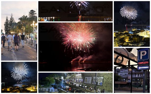 Sanremo: decine di migliaia di persone per la notte di Ferragosto, con i 'Fuochi' che tornano a dominare il cielo (Foto)