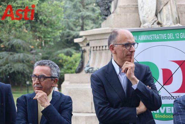 Enrico Letta ad Asti: &quot;Crivelli sindaco per me significherebbe avere una città aperta, solidale e accogliente&quot; [FOTO E VIDEO]